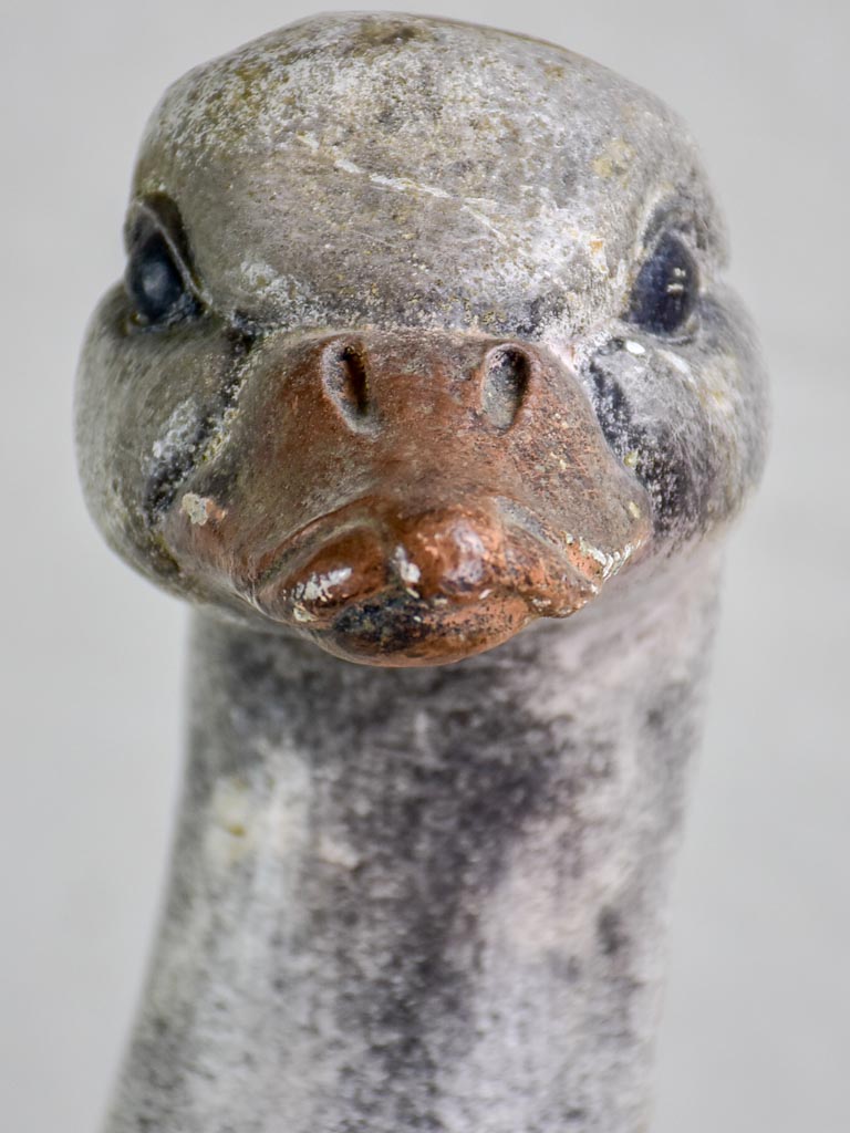 Vintage French garden goose - stone RESERVED