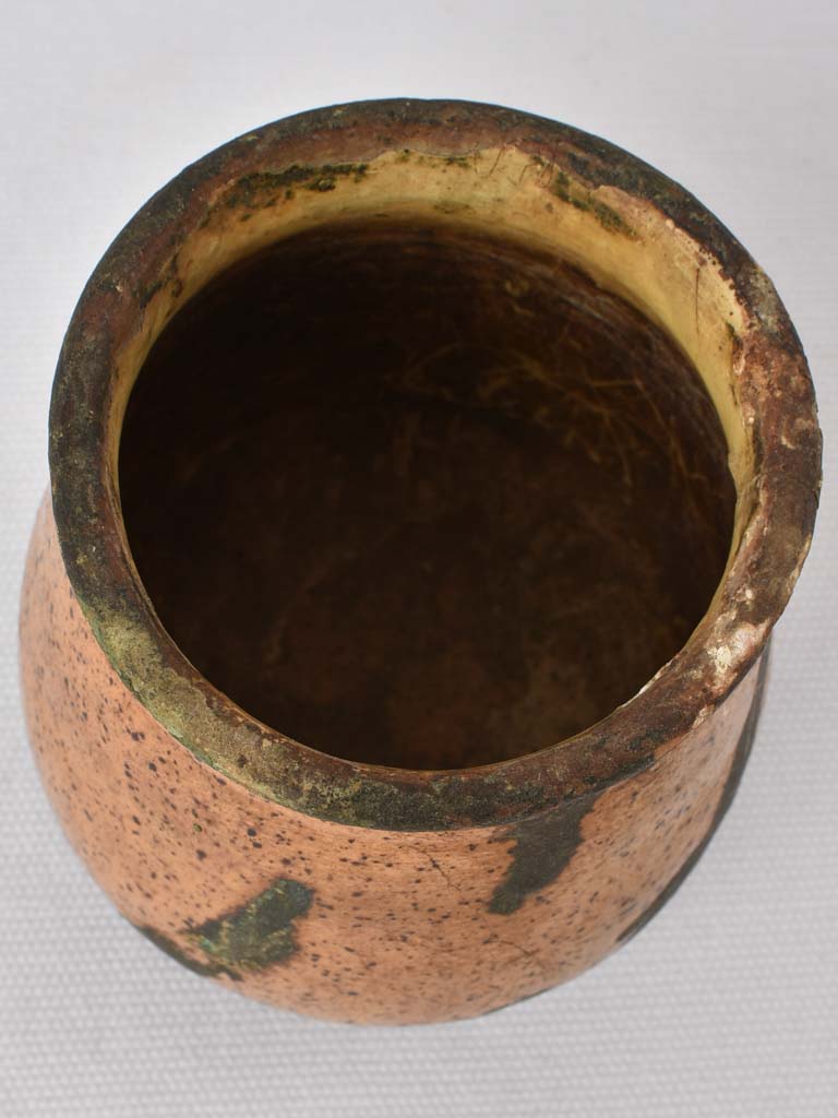 Very small antique French honey pot 4"