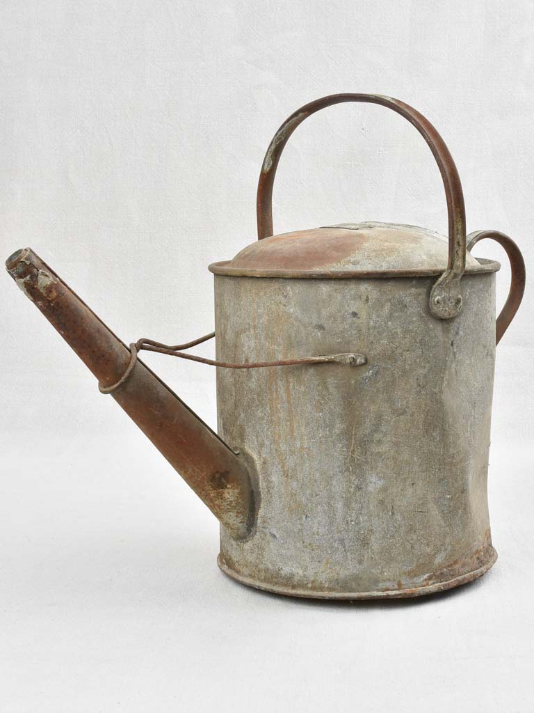 Antique zinc watering can - 2 handles