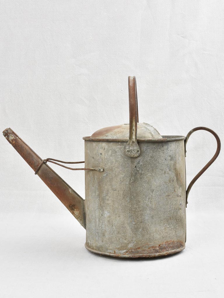 Antique zinc watering can - 2 handles