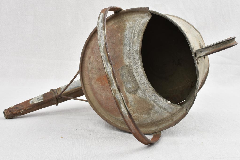 Antique zinc watering can - 2 handles