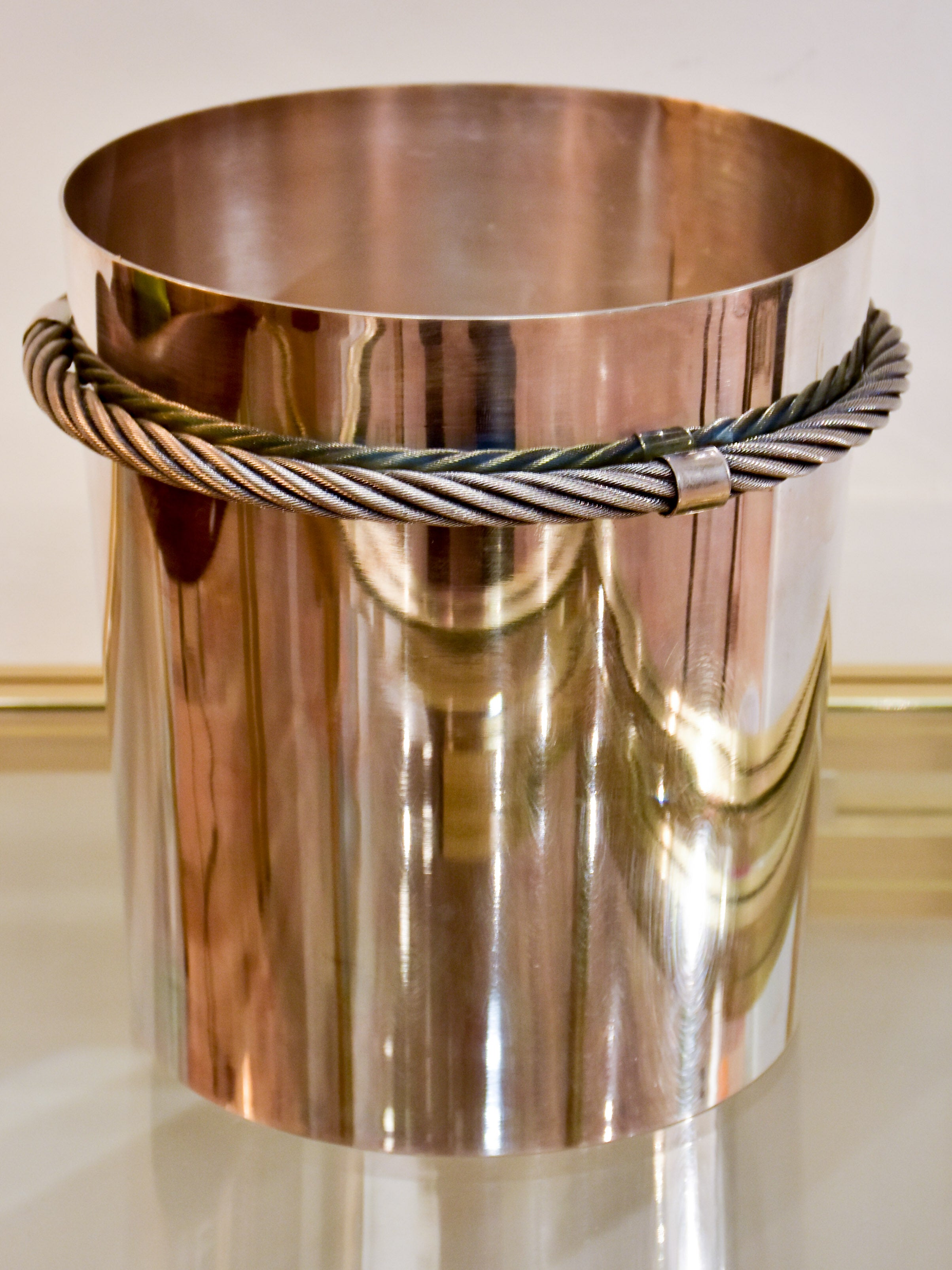Vintage French ice bucket – silver