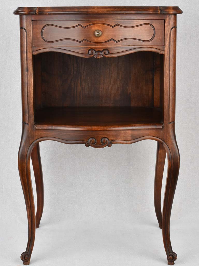 Nightstand, beechwood, Louis XV-style