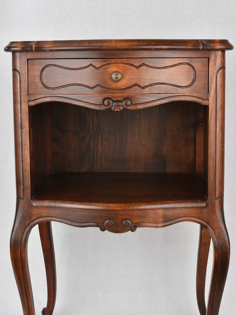 Nightstand, beechwood, Louis XV-style
