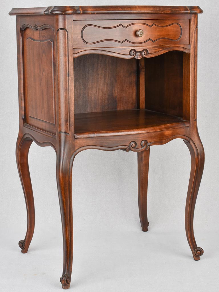 Nightstand, beechwood, Louis XV-style