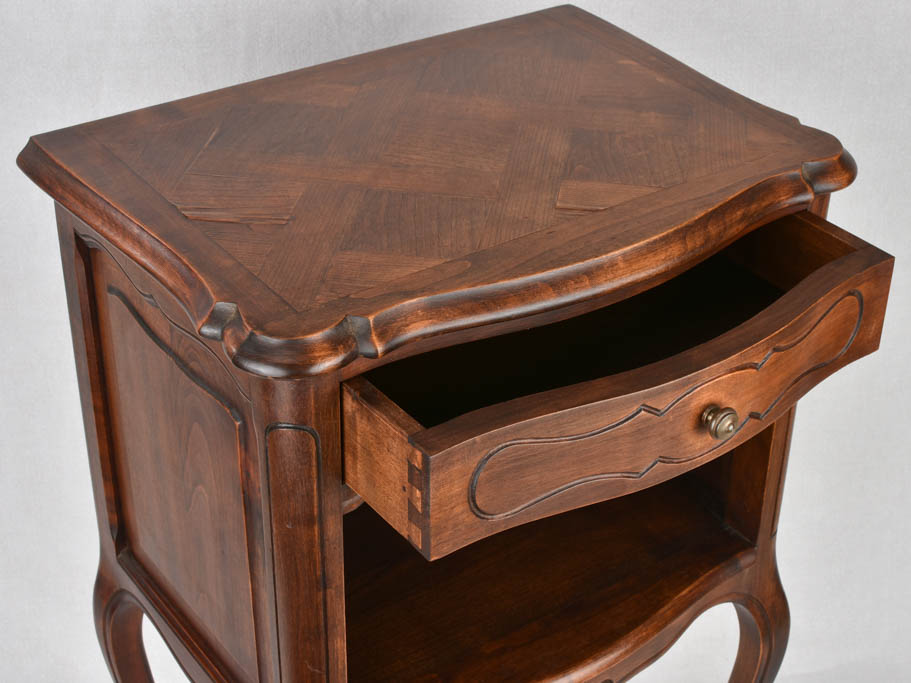 Nightstand, beechwood, Louis XV-style
