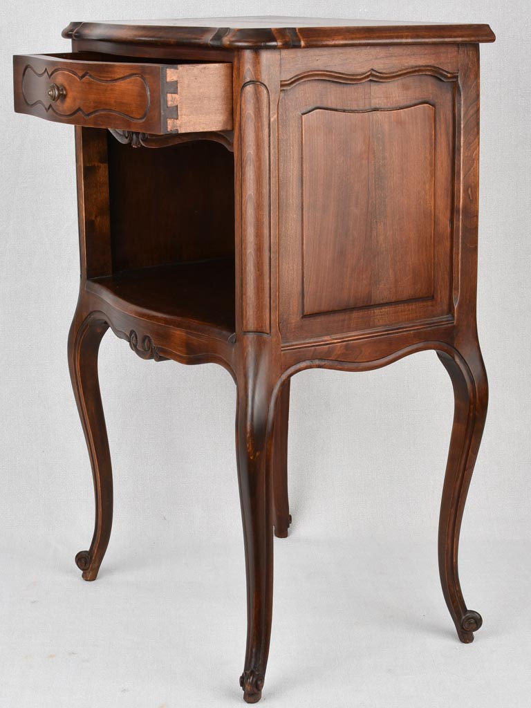 Nightstand, beechwood, Louis XV-style