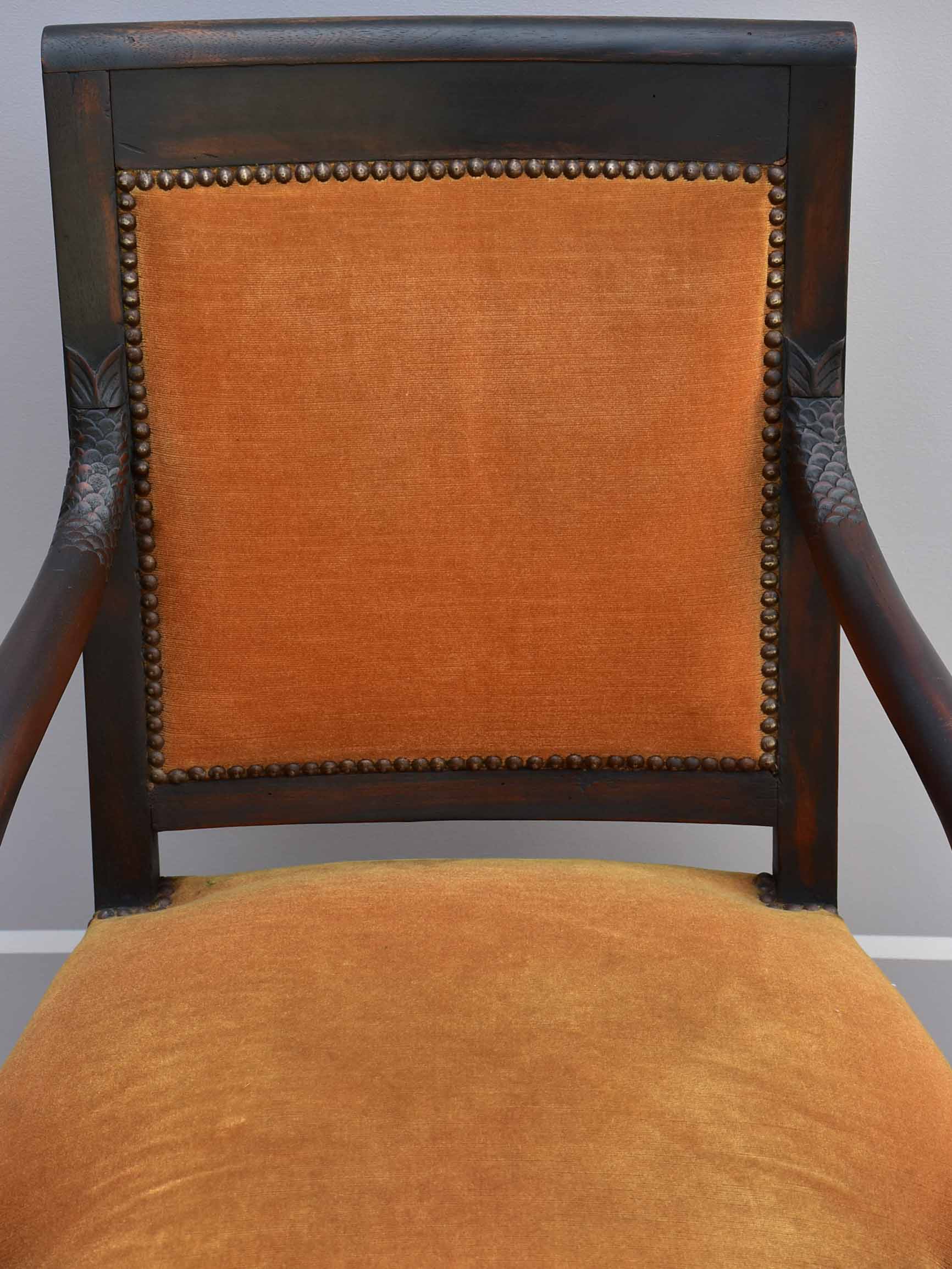 Vintage painted timber armchair
