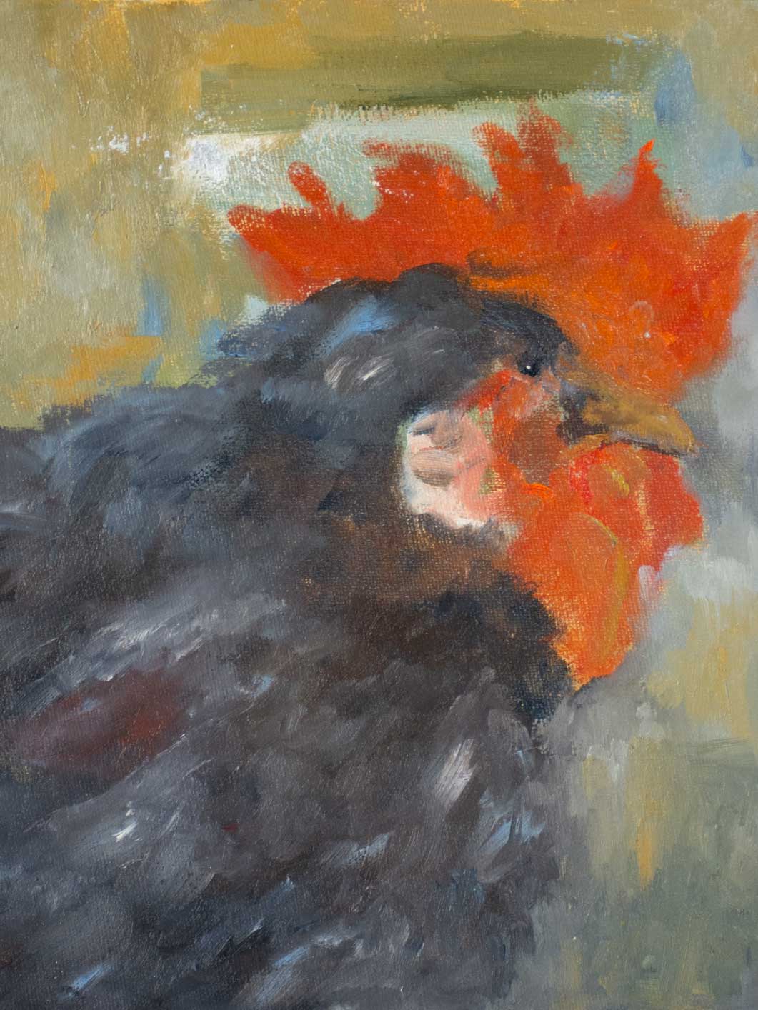 Classy antique French coq artwork piece
