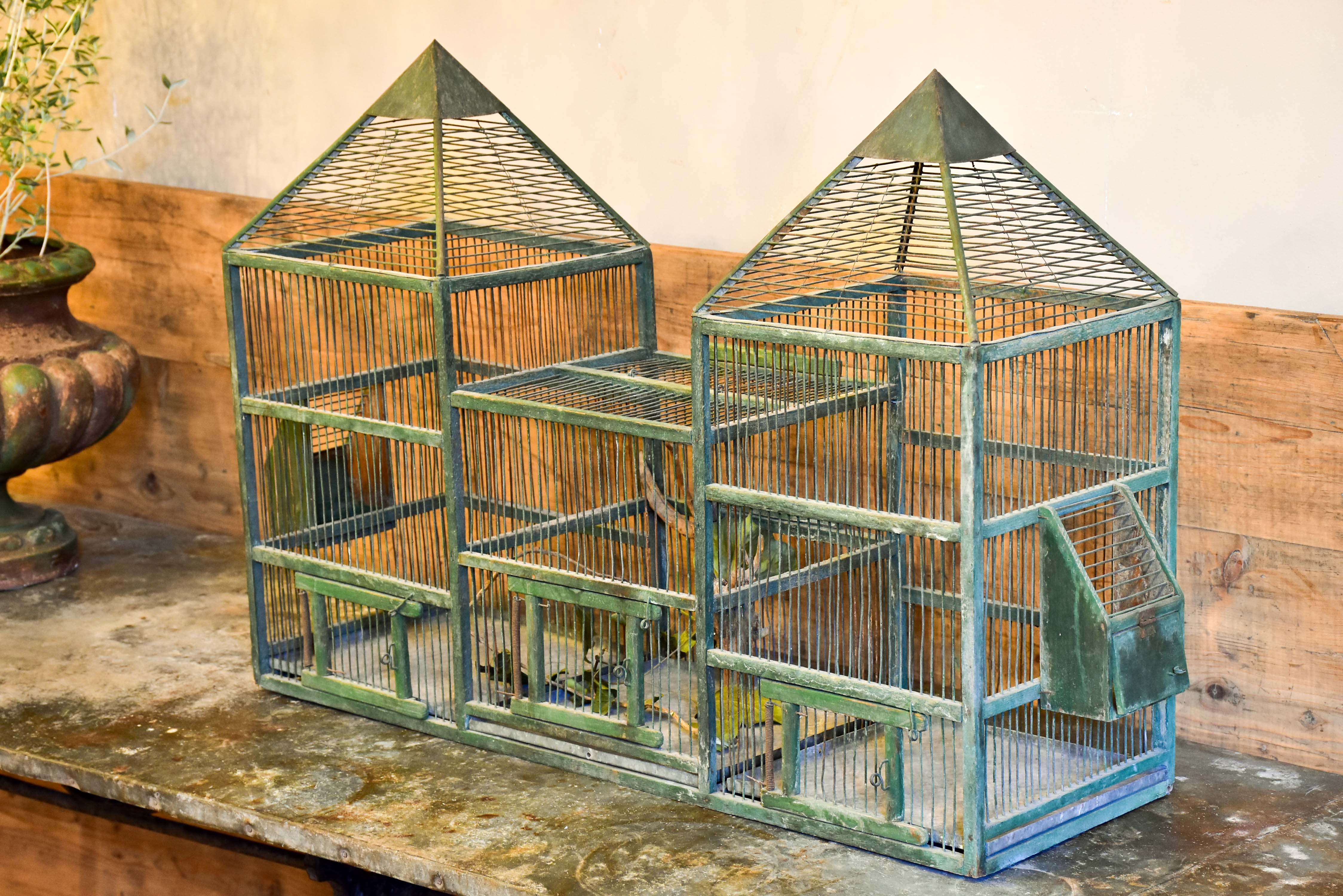 Large architectural antique French birdcage