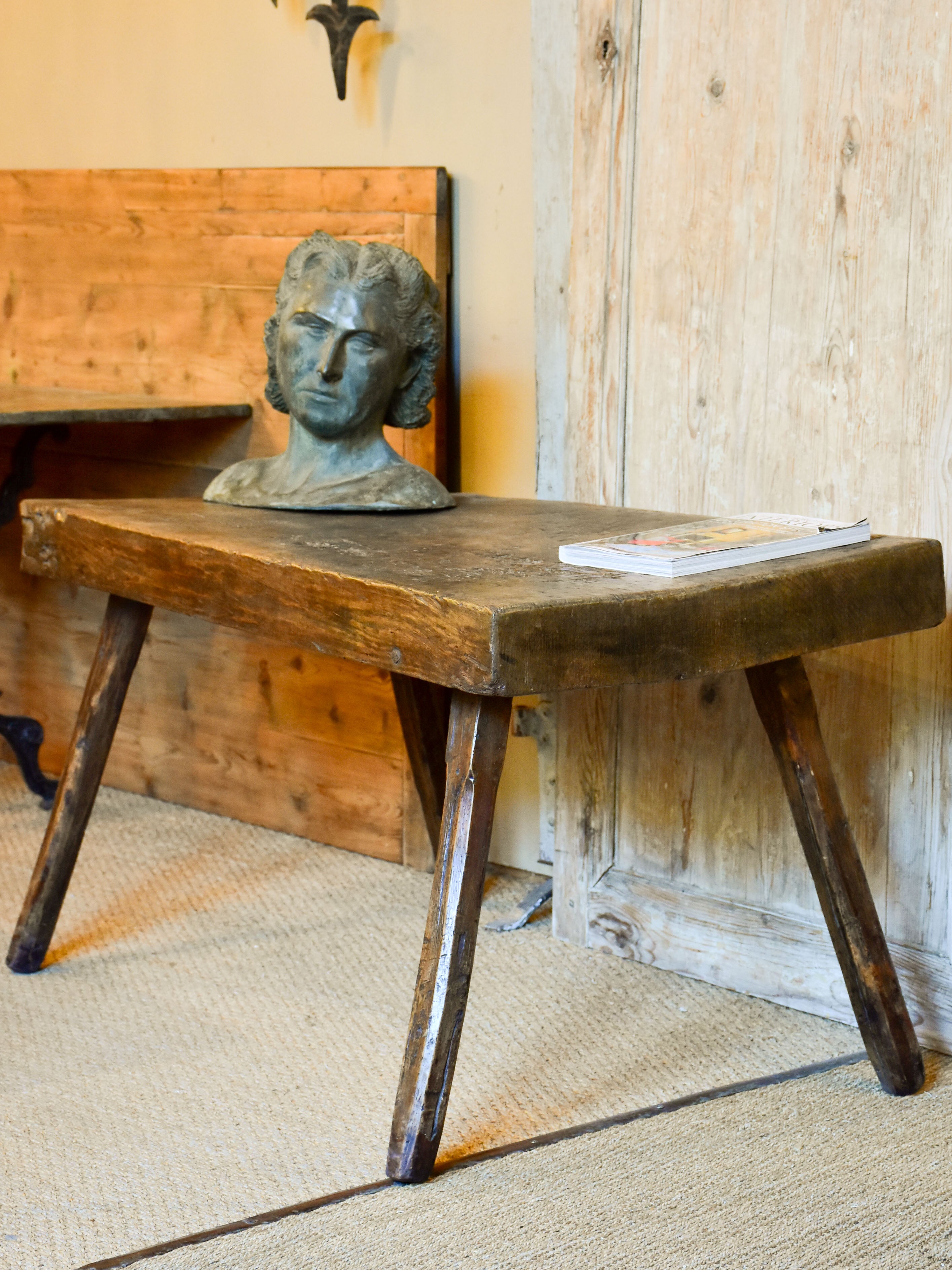 Antique French farm table / side table