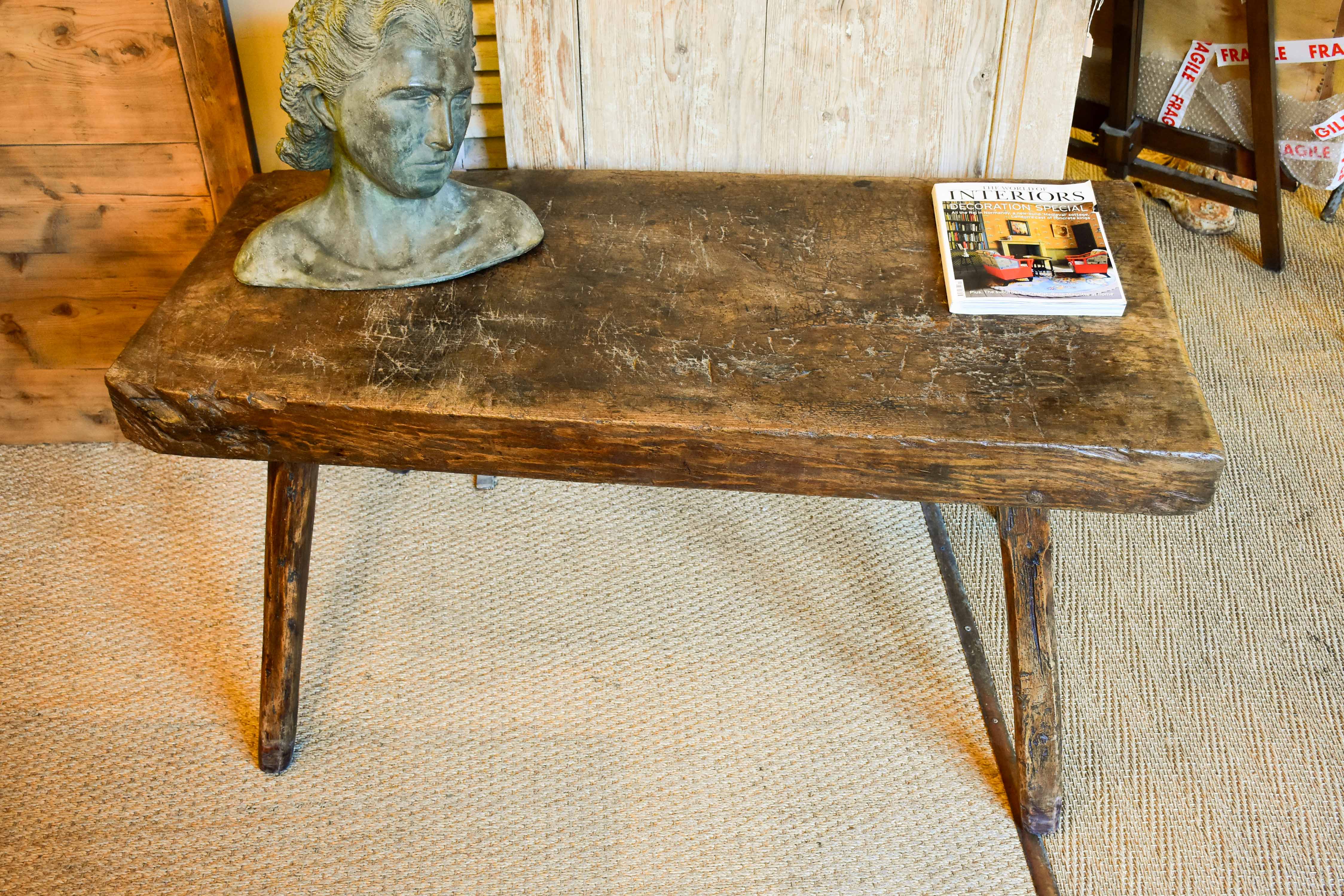 Antique French farm table / side table
