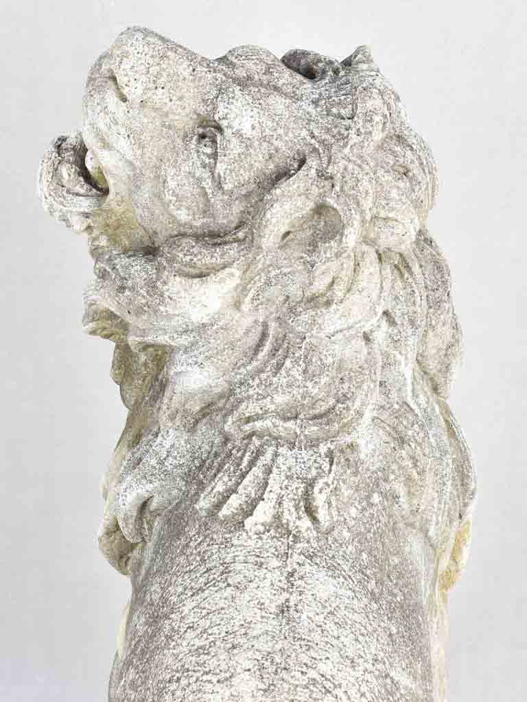 Spectacular pair of lion sculptures - 1940s - Medici Lions 30"