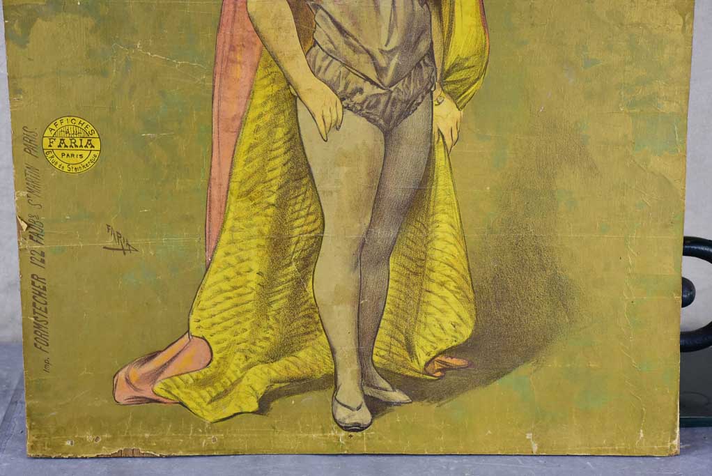 Antique French circus advertising poster