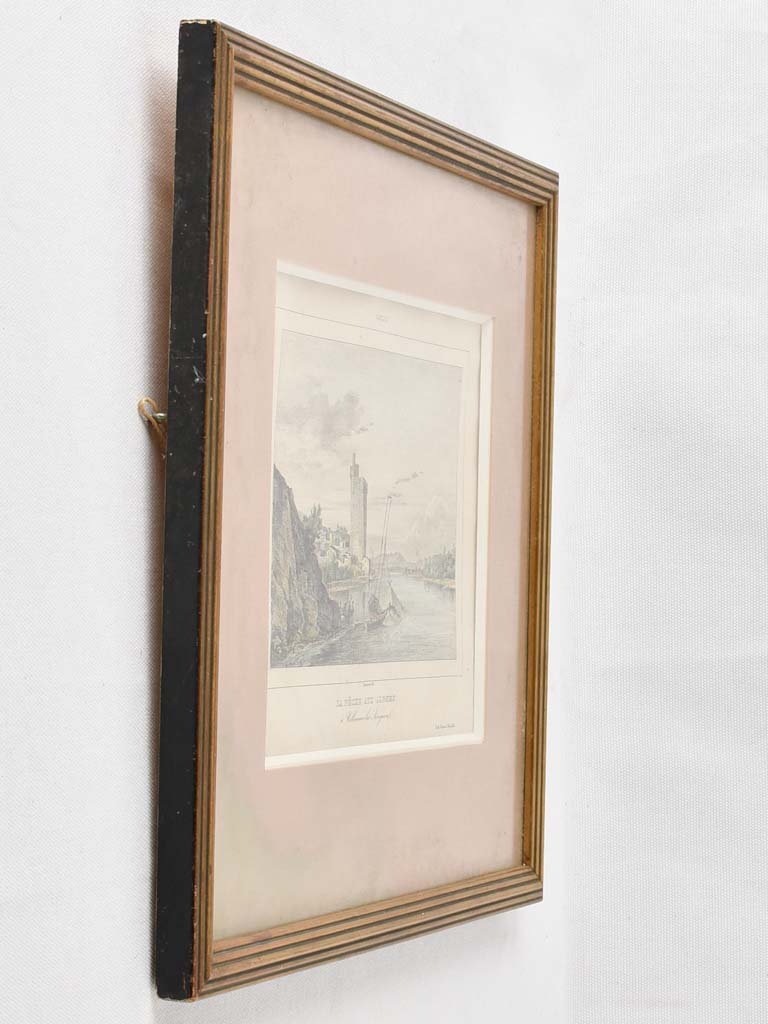 19th century Lithograph - Villeneuve-lès-Avignon 14½" x 17¼"