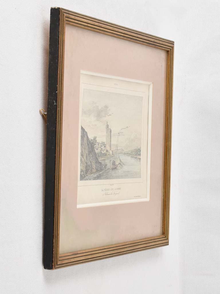 19th century Lithograph - Villeneuve-lès-Avignon 14½" x 17¼"