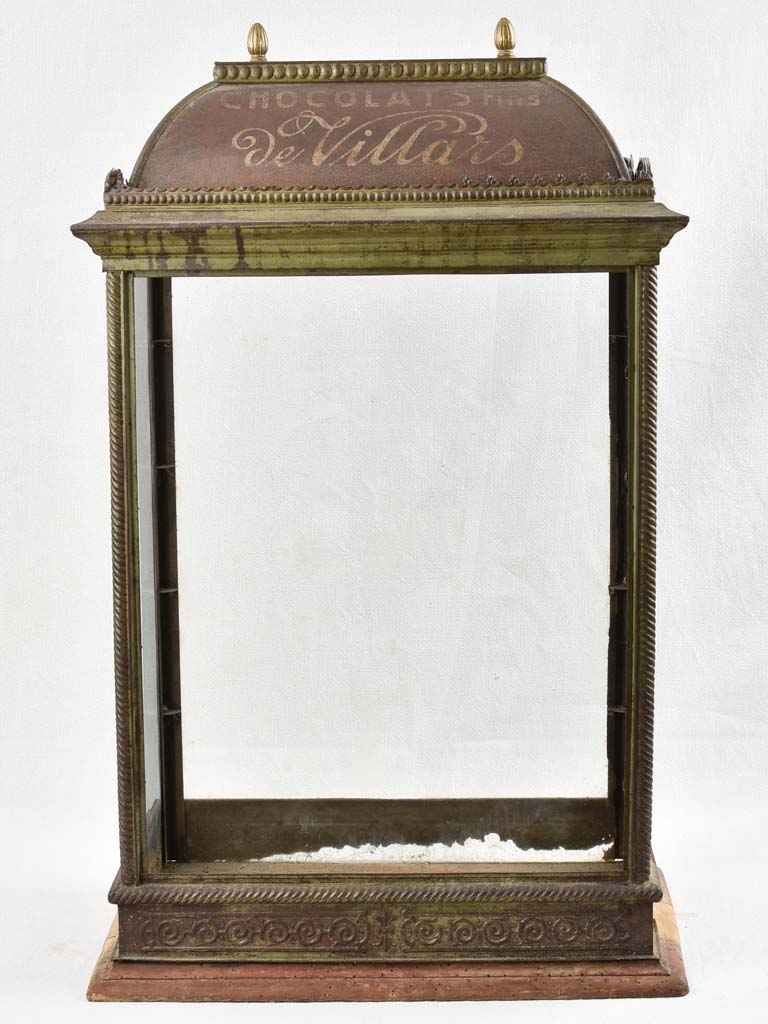 Decorative antique metal store shelf