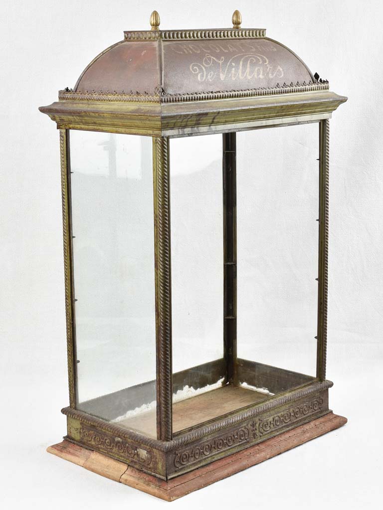 Vintage metal chocolate shop display case