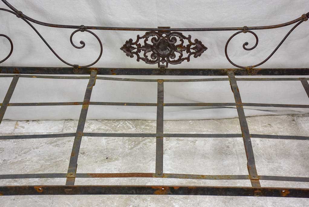 Antique French wrought iron folding bed 75½" x 33½"