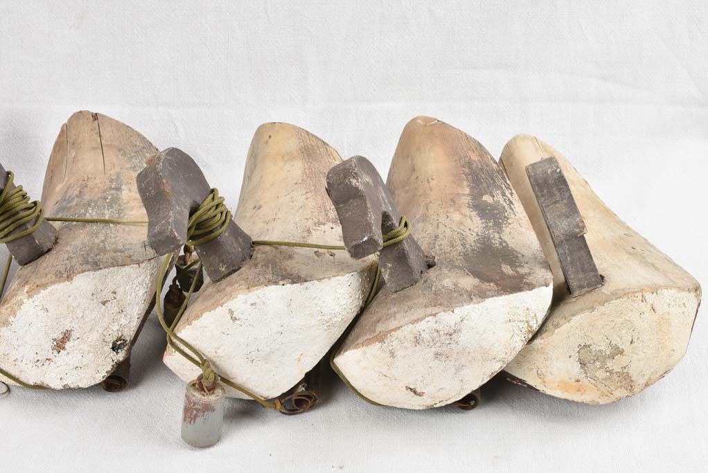 7 antique French wooden duck decoys