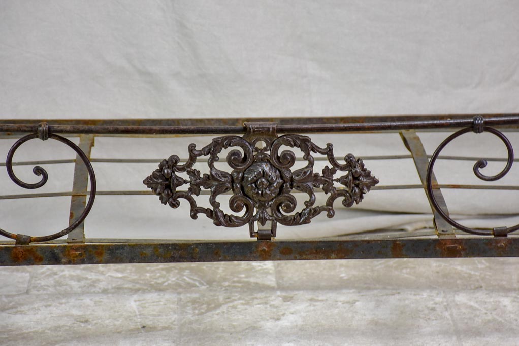 Antique French wrought iron folding bed 75½" x 33½"