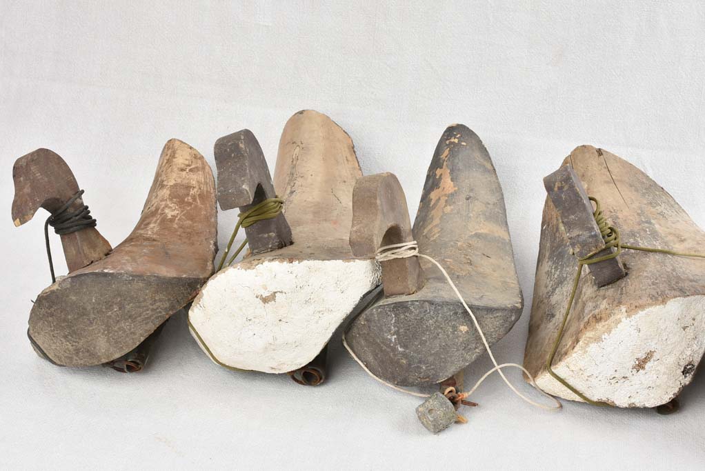 7 antique French wooden duck decoys
