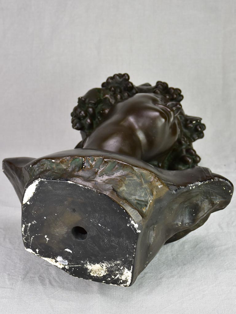 Late 19th Century plaster bust of a woman signed Joseph Marie Thomas Lambeaux (Jef Lambeaux) 22½"