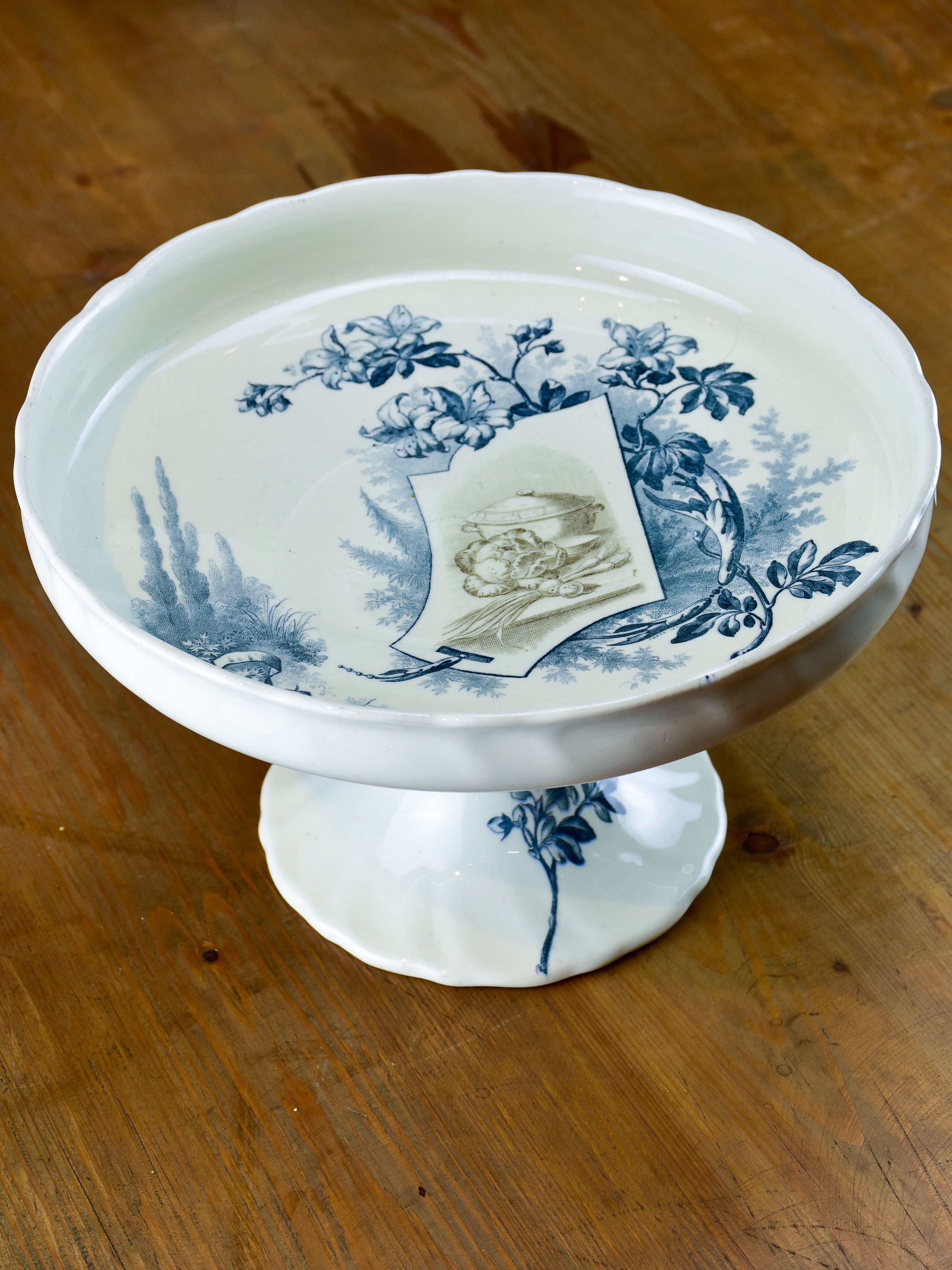 19th century banquet service Creil-Montereau faïence - 7 pieces