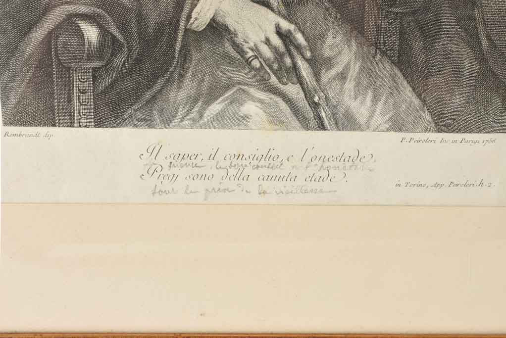 Antique engraving - portrait of Rembrandt 1756 - 18½" x 13"