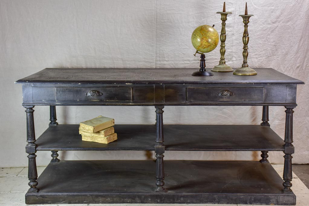 Antique French shop table / drapery table