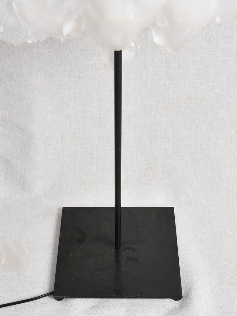 Artisan-made resin fried egg floor light 51¼"