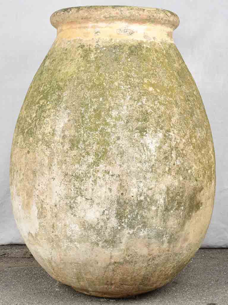 Rustic Aged Biot Jar from France