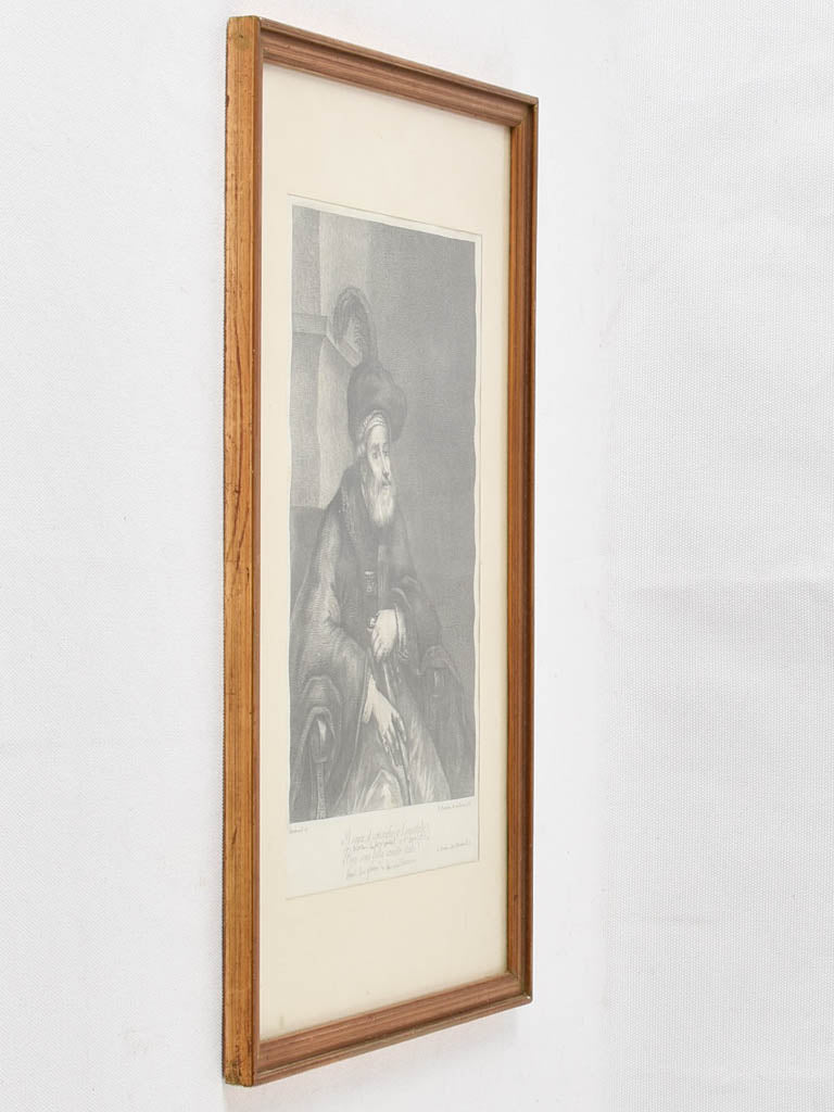 Antique engraving - portrait of Rembrandt 1756 - 18½" x 13"