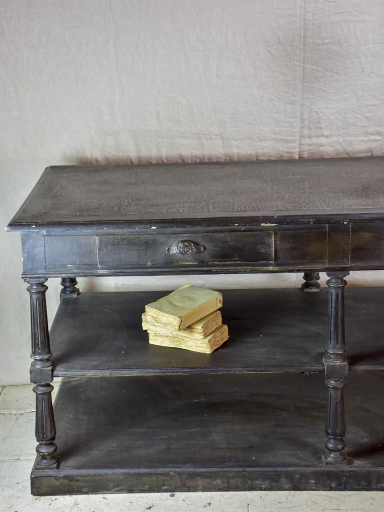 Antique French shop table / drapery table