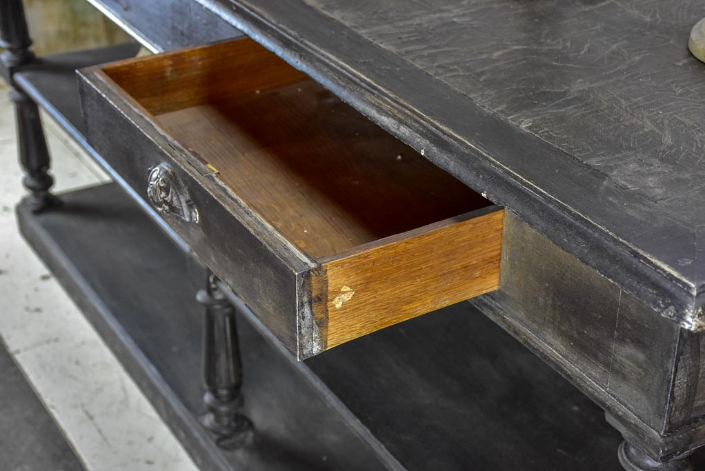 Antique French shop table / drapery table