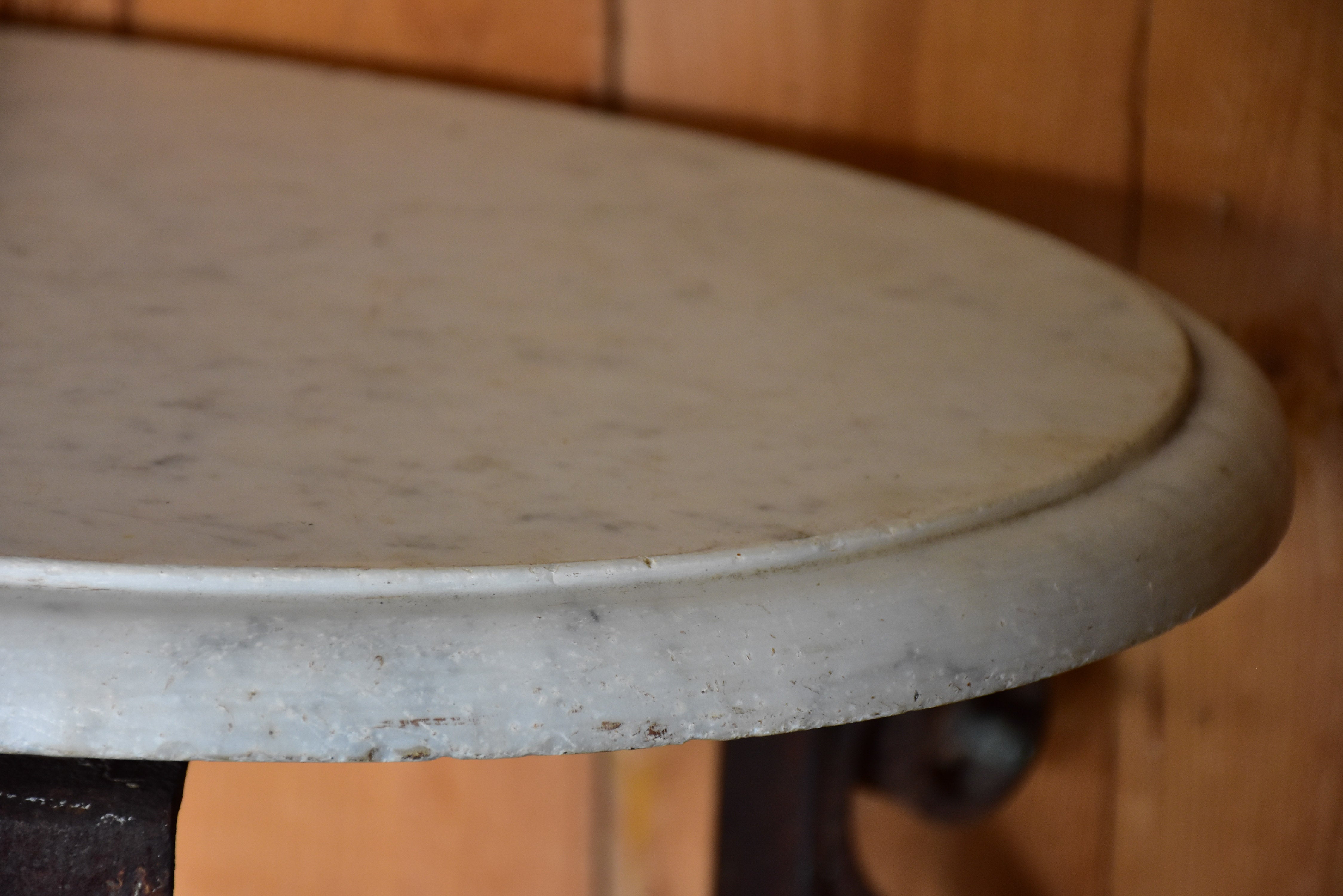Antique French marble butcher's display table