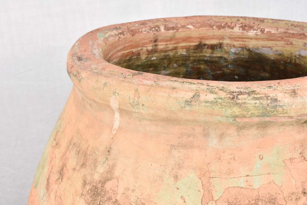 Large terracotta 19th century French olive jar - Biot jar 37"