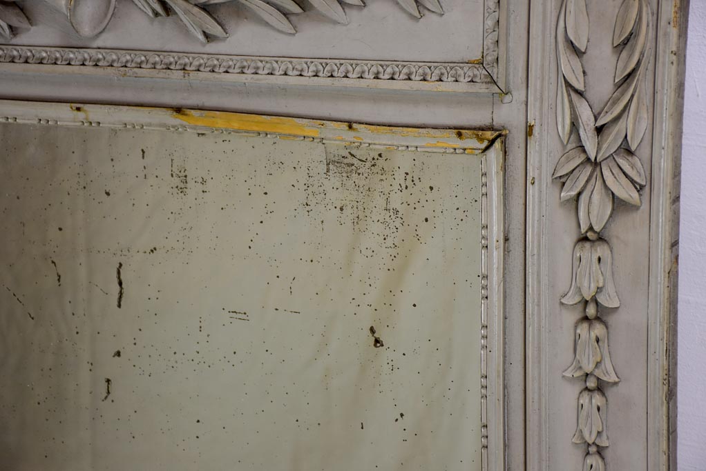 Large antique French trumeau mirror