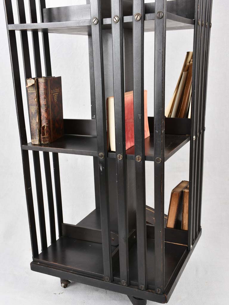 Rotating bookcase, Napoleon III, 17¼" x 42¼"