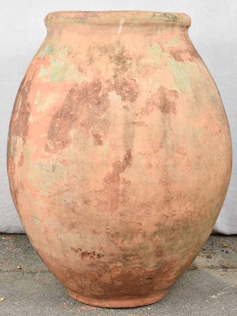 Large terracotta 19th century French olive jar - Biot jar 37"