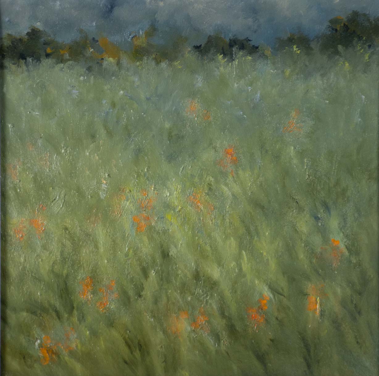 Classic, Floral-themed, rich orange hues