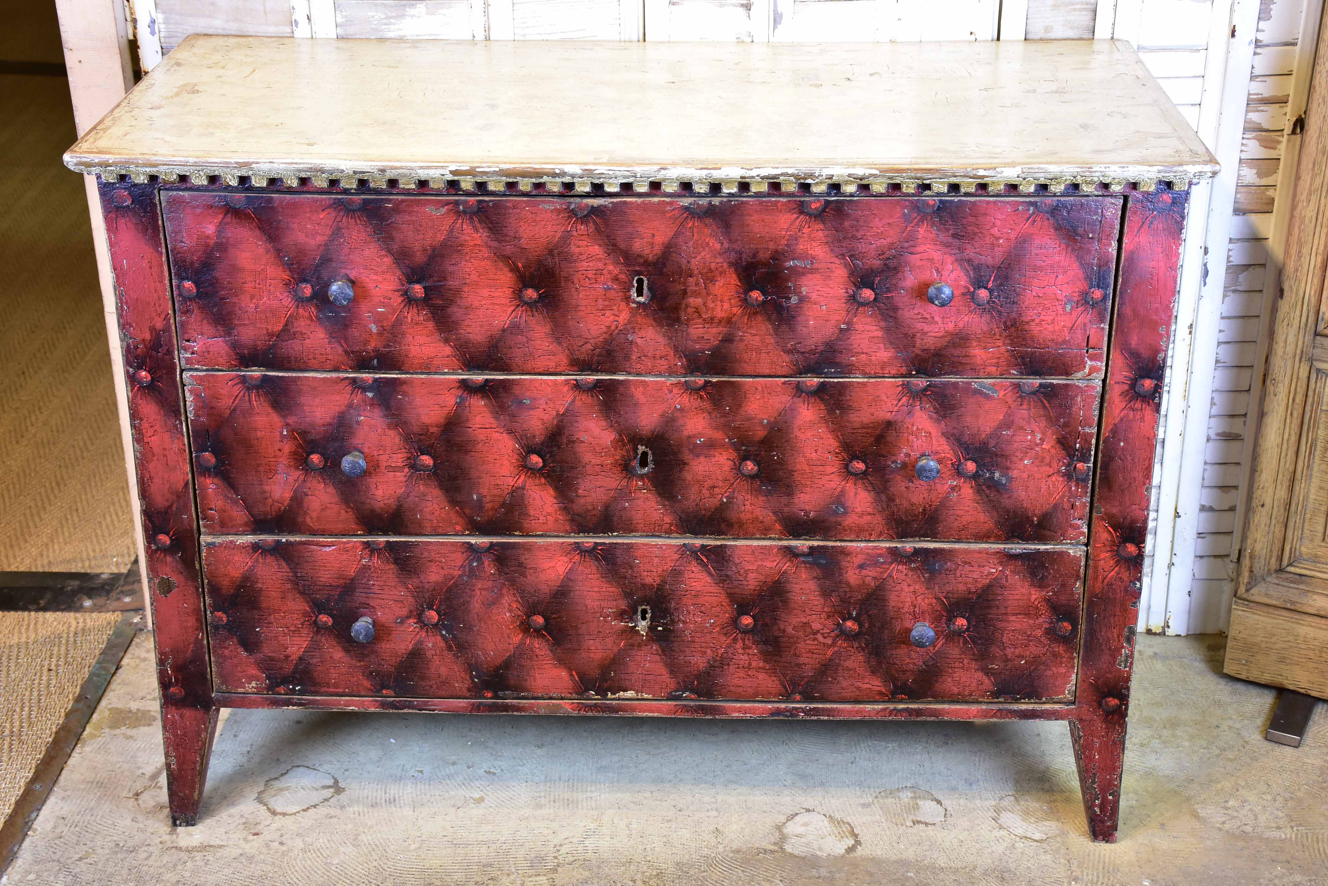Vintage French painted commode