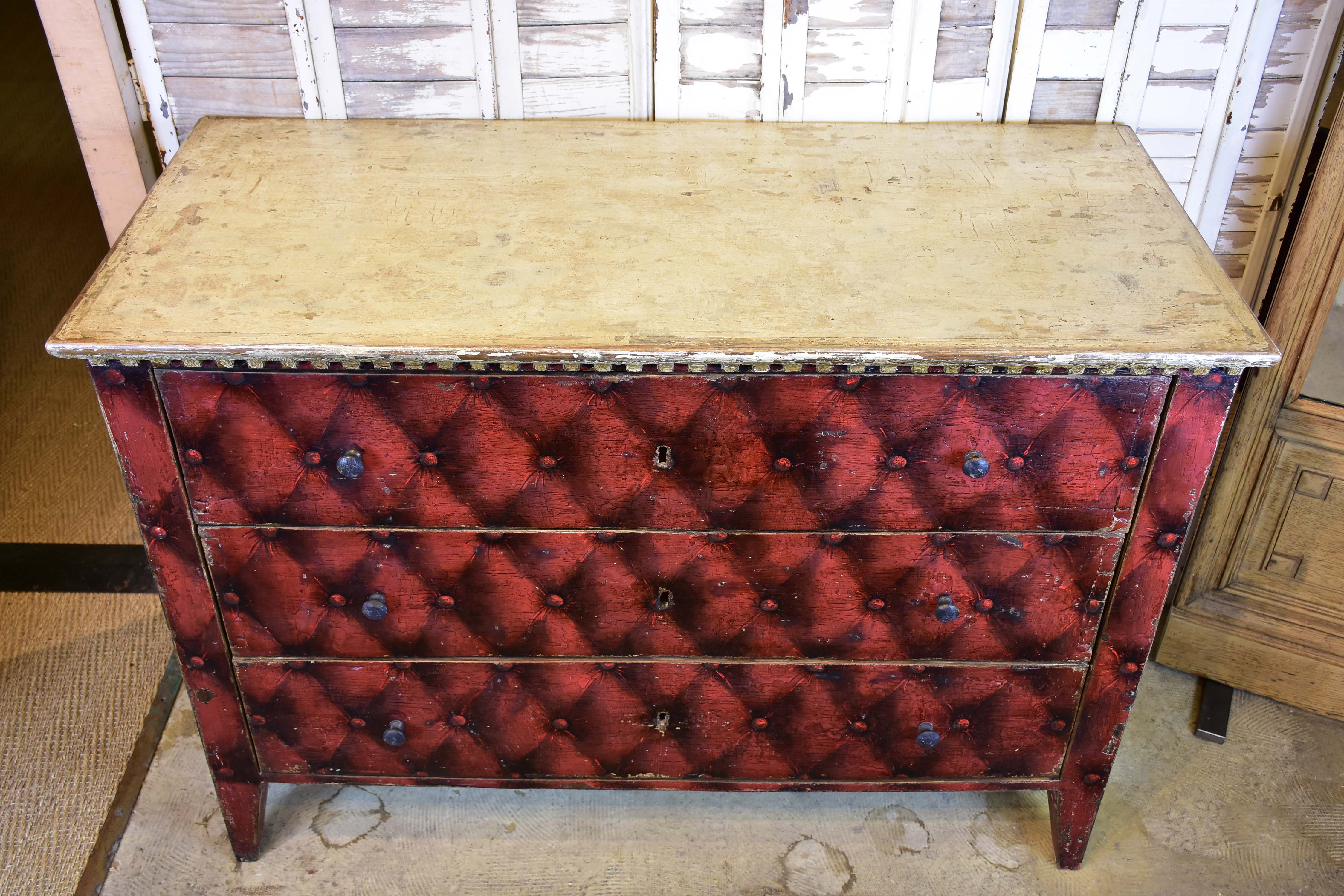 Vintage French painted commode