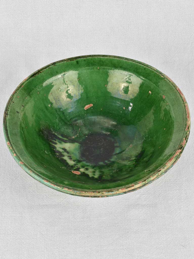Bowl, green glaze, Provence, 19th-century, 12¼"