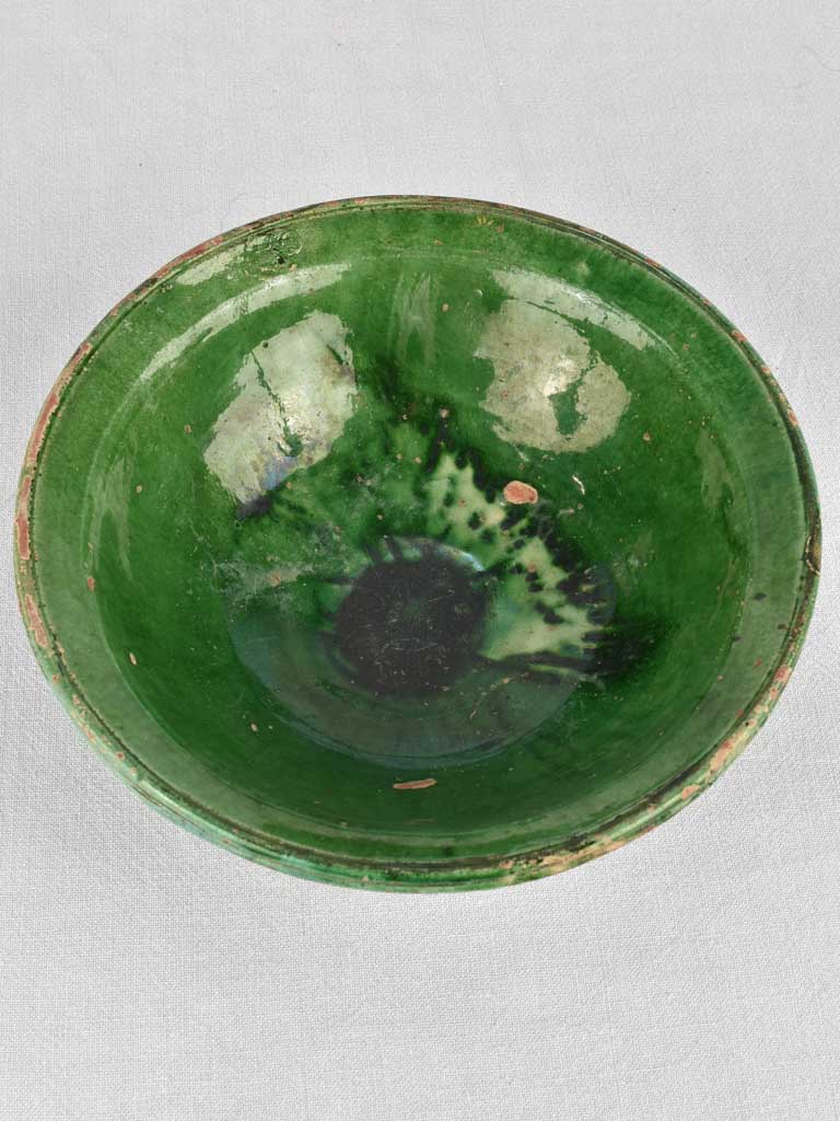 Bowl, green glaze, Provence, 19th-century, 12¼"