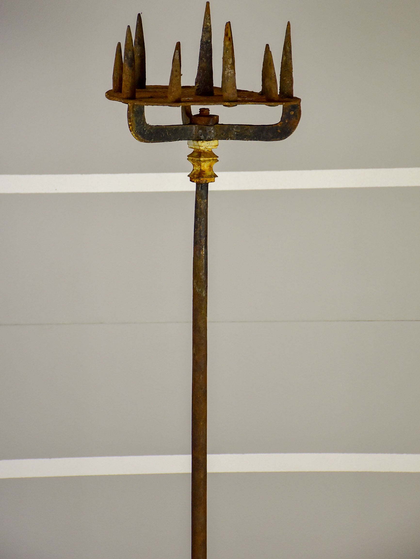 A pair of very tall 19th Century church candlesticks