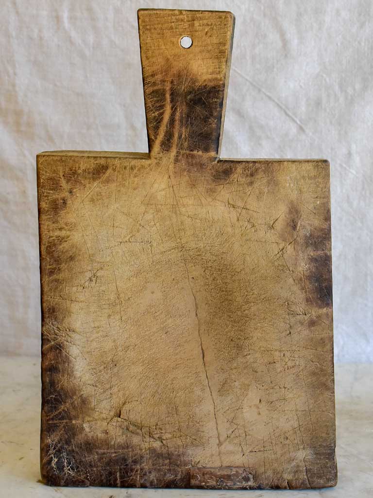 Small antique French cutting board - very worn 9½" x 15¾"