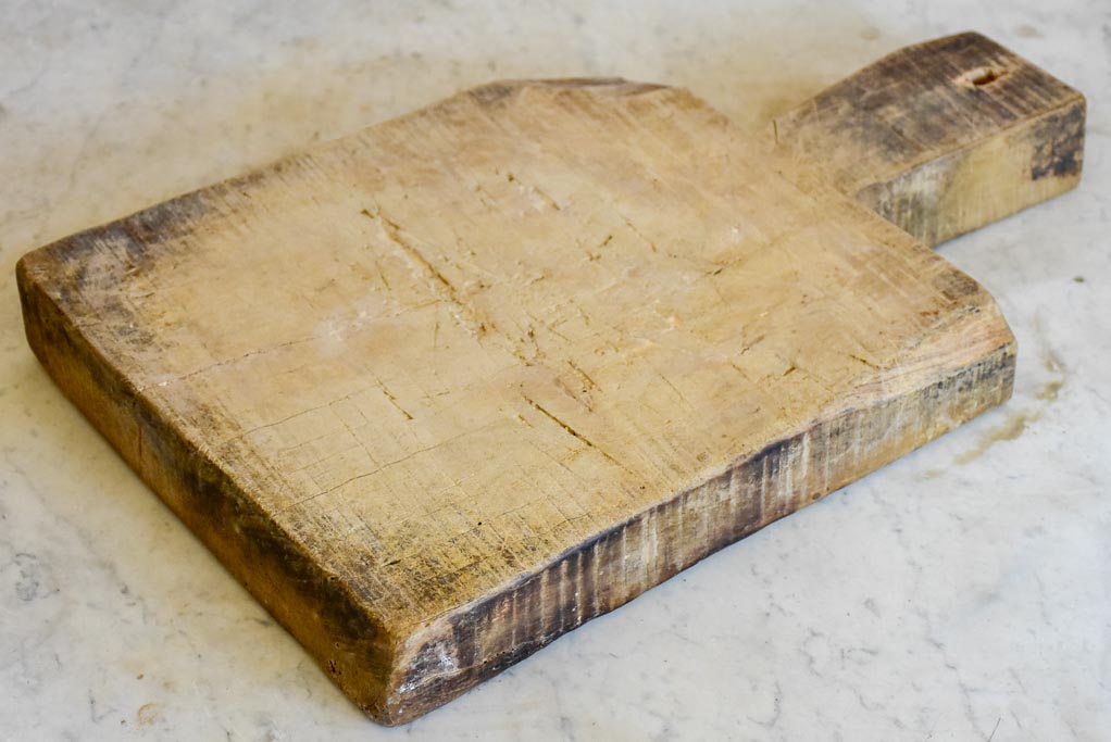 Small antique French cutting board - very worn 9½" x 15¾"