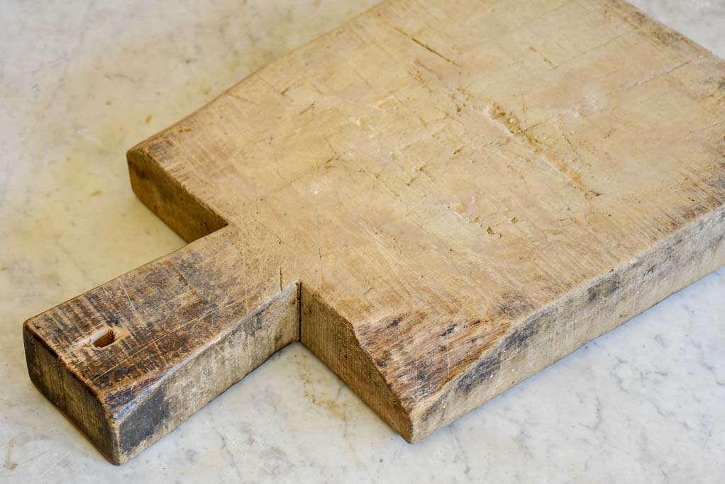 Small antique French cutting board - very worn 9½" x 15¾"