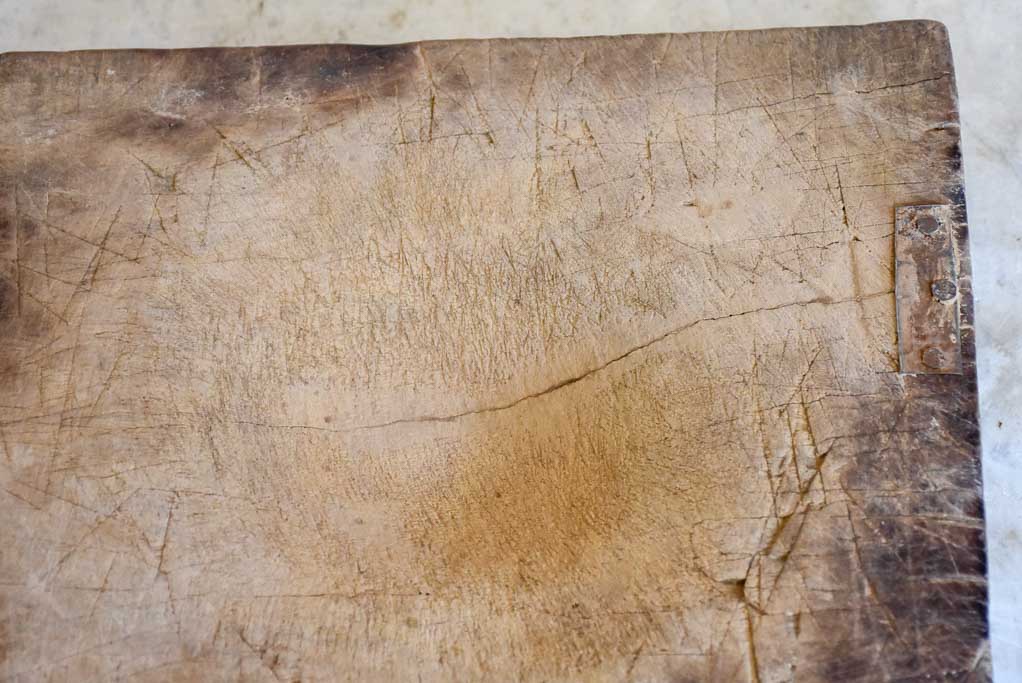 Small antique French cutting board - very worn 9½" x 15¾"